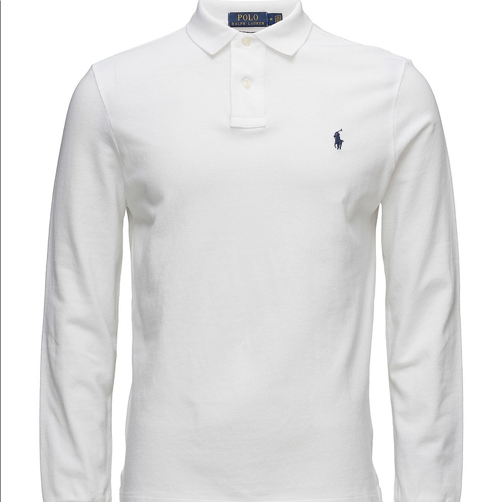 Polo  Ralph Lauren White Long Sleeve Polo